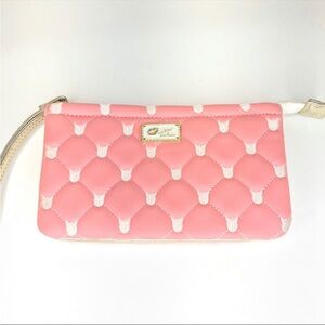 Betsey Johnson Cat wallet wristlet Pink